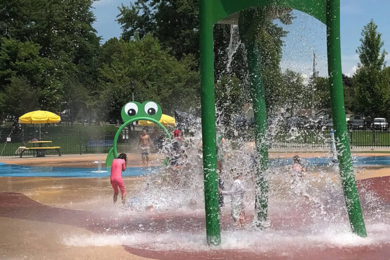 Splash Pad and Playground right next door